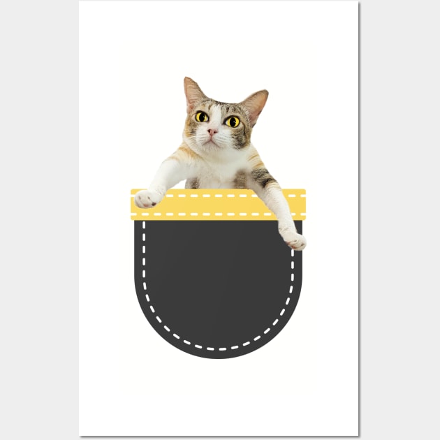 Calico Cat in Pocket Wall Art by leBoosh-Designs